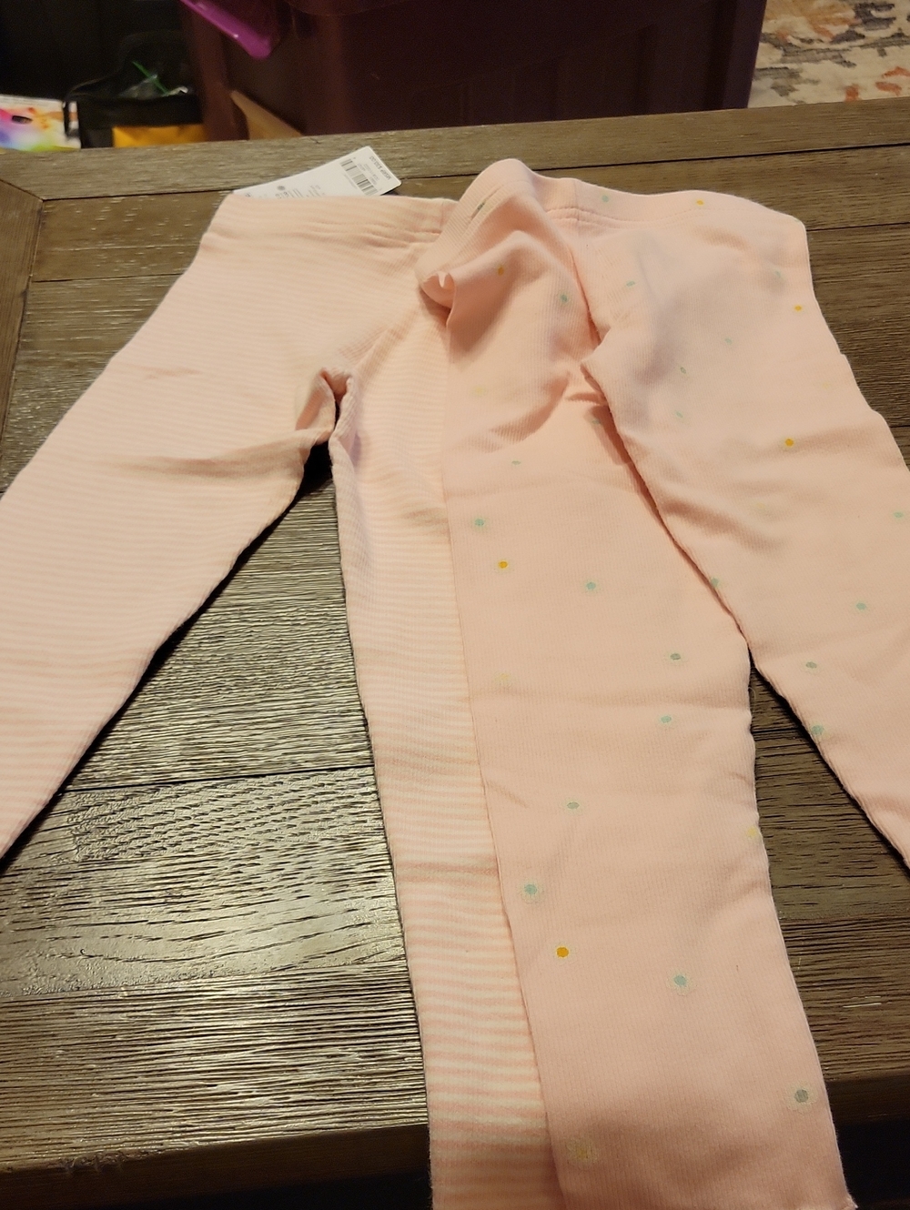 Carter's Light Pink Girls' Stretch Leggings with Tiny Dot Print